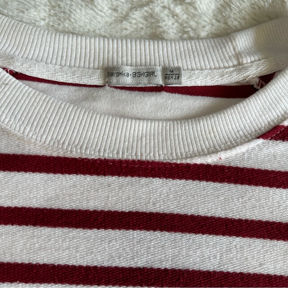 Bershka Striped Crew Neck Top, M - Picture 2 of 2
